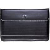 LENTION Premium Leather Sleeve for 15 Inch MacBook Pro Retina-Carrying Bag Protector Case Cover with Soft fluffy fabric lining and Magnetic Button (Black)