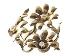 14k yellow gold Flower pin
