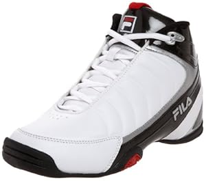 Fila Men's DLS Game 1SB106XX Basketball Shoe,White/Black/Chinese Red,10.5 M US