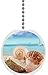 Seashells and Sailboats Solid Ceramic Fan Pull
