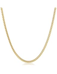14k Italian Yellow Gold 1.80mm Franco Chain Necklace, 16"