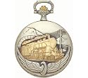 Jules Jurgensen Classic Railroad Two-Tone Pocket Watch with Chain