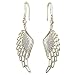 14K Yellow Gold Diamond Angel Wings Earrings