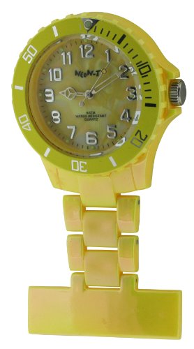 Neon T Unisex-Armbanduhr Analog Plastik gelb NE24/E