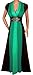 FUNFASH WOMENS PLUS SIZE SLIMMING BLACK COLOR BLOCK LONG MAXI PLUS SIZE DRESS