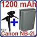 2in1 Li-ion Nb-2l / Nb-2lh Battery (w/cover) + Black Tripod for Canon EOS 350D 400D S50 S60 S70 S80 ZR600 ZR500 ZR700 Digital Camera Image