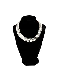 Blue Pearls - Cultured Pearl 5 strand Necklace and white Gold clasp - BPS 1005 O