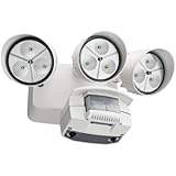 Lithonia Lighting OFLR 9LN 120 MO WH M2 LED Outdoor 3-Light Floodlight with Motion Sensor, White