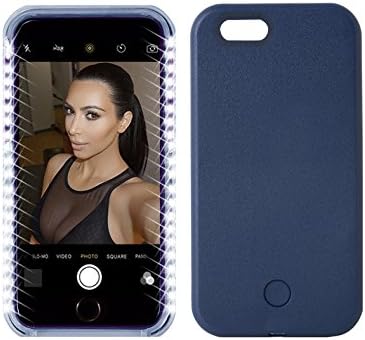 New IPhone 6/6S Illuminated Cell Phone Case LED Lighted For Selfies (Navy Blue)
