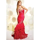 Terani Couture Junior Girls Coral Mermaid Formal Gown Size 2-16