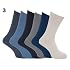 Specialist item: Mens Ribbed Non Elastic Top 100% Cotton Socks (Pack of 6)