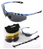 Rapid Eyewear Ace - Sport Sunglasses With Interchangeable Lenses for Cycling, Running, Shooting, Sailing, Rowing etc.