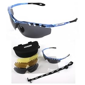 Rapid Eyewear Ace - Sport Sunglasses With Interchangeable Lenses for Cycling, Running, Shooting, Sailing, Rowing etc.