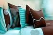 Akasha FLSSU001CALK Surround Series California King Flat Sheet - Chocolate with Aqua