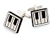 Handmade ceramic piano cufflinks