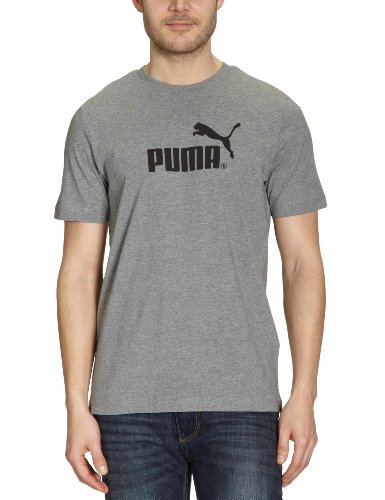 PUMA Herren T-Shirt Large Logo, medium gray heather, S, 817025 04 Preisvergleich