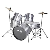 Mendini MDS100-SR Complete Full Size Senior 5-Piece Silver Drum Set with… Picture