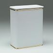 Quilted Vinyl Hamper White