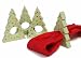 Set of 16- Painted Wood Christmas Tree Napkin Rings