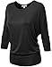 FPT Womens 3/4 Dolman Sleeve Loose Fit Top (S-3XL)