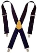 3 Pack Custom Leathercraft 110BLU 2" Work Suspenders Blue