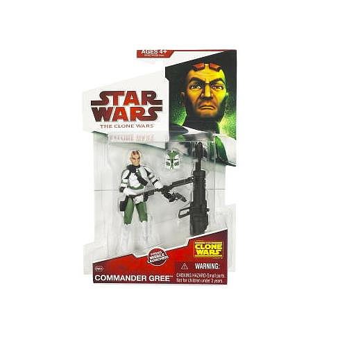 Star Wars 2009 Clone Wars Animated Action Figure Commander Gree
