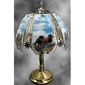 Horses on the Range Touch Lamp ET-HO6 Select Base Finish: Antique Brass by Custom Phones - Fun Home Products