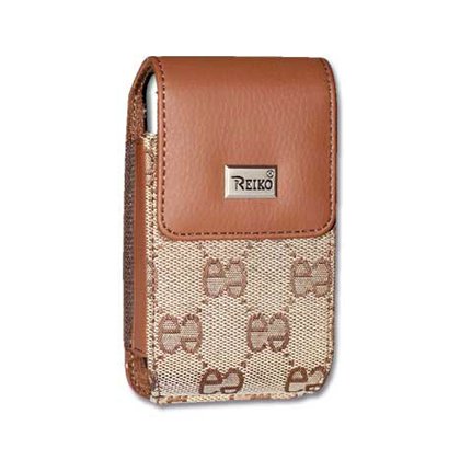 New Fashionable Leather Pouch Protective Carrying Cell Phone Case for BlackBerry Curve 3G 9300 Curve 8330 8300 8520 8530 8900 Bold 9700 / ZTE MSGM8 II Cricket / HTC Pure / Huawei M750 / LG Vu Plus enV3 VX-9200 Rumor Touch GM730 / Palm Pixi / Pixi Plus / Pantech Slate C530 / Samsung Reality / Strive A687 Magnet A257 Freeform / Link R350 / R351 / Sanyo SCP-2700 Sharp Microsoft Kin Two – BROWN