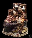BOYDS FIGURINE GRAFFITIE...PUT ON YOUR HAPPY FACE CLOWN BEAR