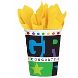 Bright Grad Graduation 9 oz. Cups