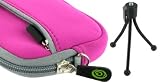Neoprene Sleeve Case (Magenta) and Spider Tripod for Casio Exilim EX-Z1050 10.1MP Digital Camera Pink