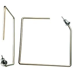 24K Gold Bonded Jlo Style Square Hoop Earrings