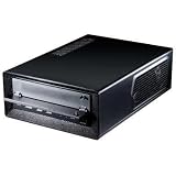 Antec ISK 300-65 - Desktop slimline - mini ITX - power adapter 65 Watt - black - USB/Audio/E-SATA