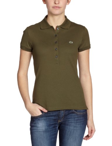 Lacoste Damen Poloshirt Slim Fit, Piqu&eacute; PF269E-00, Gr. 36, Gr&uuml;n (GEC) Preisvergleich