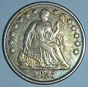 1857 SEATED LIBERTY HALF DIME