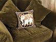 Good Luck Housewarming Gift Idea Her Him - 16" Burmese Elephant Decorative Oriental Throw Pillow