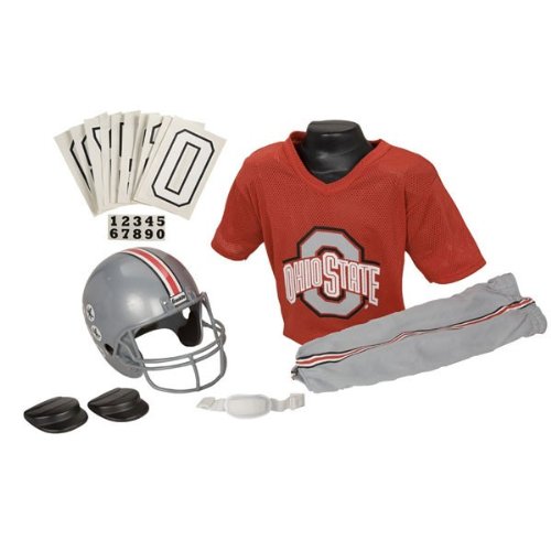 Ohio State Buckeyes Youth NCAA Deluxe Helmet and Uniform Set (Small)