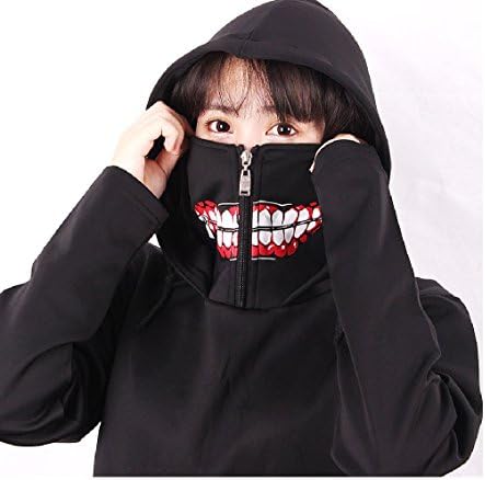 Maconaz Cosplay Tokyo Ghoul Kaneki Ken mask combat Hoodie Jacket-Large