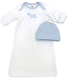 Preemie-Yums Blue Screened Gown and Hat Preemie, 4 - 6 Pounds