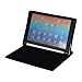 FanTEK Folio PU Leather Stand Case Cover for Lenovo Yoga Tablet 10 inch & Yoga Tablet 10 HD+ (Black)