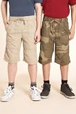 2 Pack - Pure Cotton Drawstring Assorted Woven Shorts [T87-5308X-S]