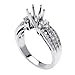 950 Platinum Semi Mount Engagement Ring (0.85ct)