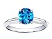 Jewelry : 1.35 cts Genuine Blue Topaz Solitaire Engagement Ring - 14kt White or Yellow Gold