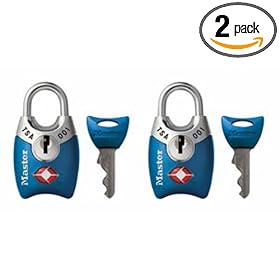 Master Lock 4689T TSA Accepted Padlocks with Keys 2-Pack