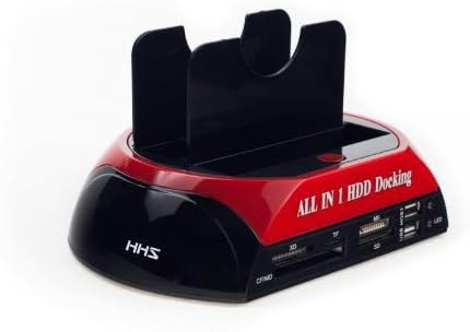 Happyhomestation Dual HDD Docking Station All-in-one for 2.5"/3.5" HDD SATA/IDE, card reader
