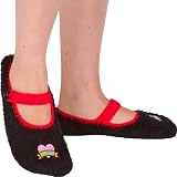 Sakkas Womens Soft Cozy Crochet Accent Mary Jane Slipper Socks 2-Pack