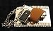 Buckle m. Pistole & Holster, Pistole m. LED & Feuerzeug