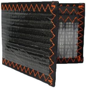 Carbon Fiber Bifold ID Sports Wallet: Black / Orange