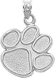 Sterling Silver Clemson University Charm Paw Print