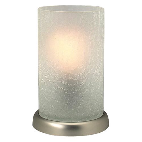 Uplight Lamp with Crackle Glass Shade
